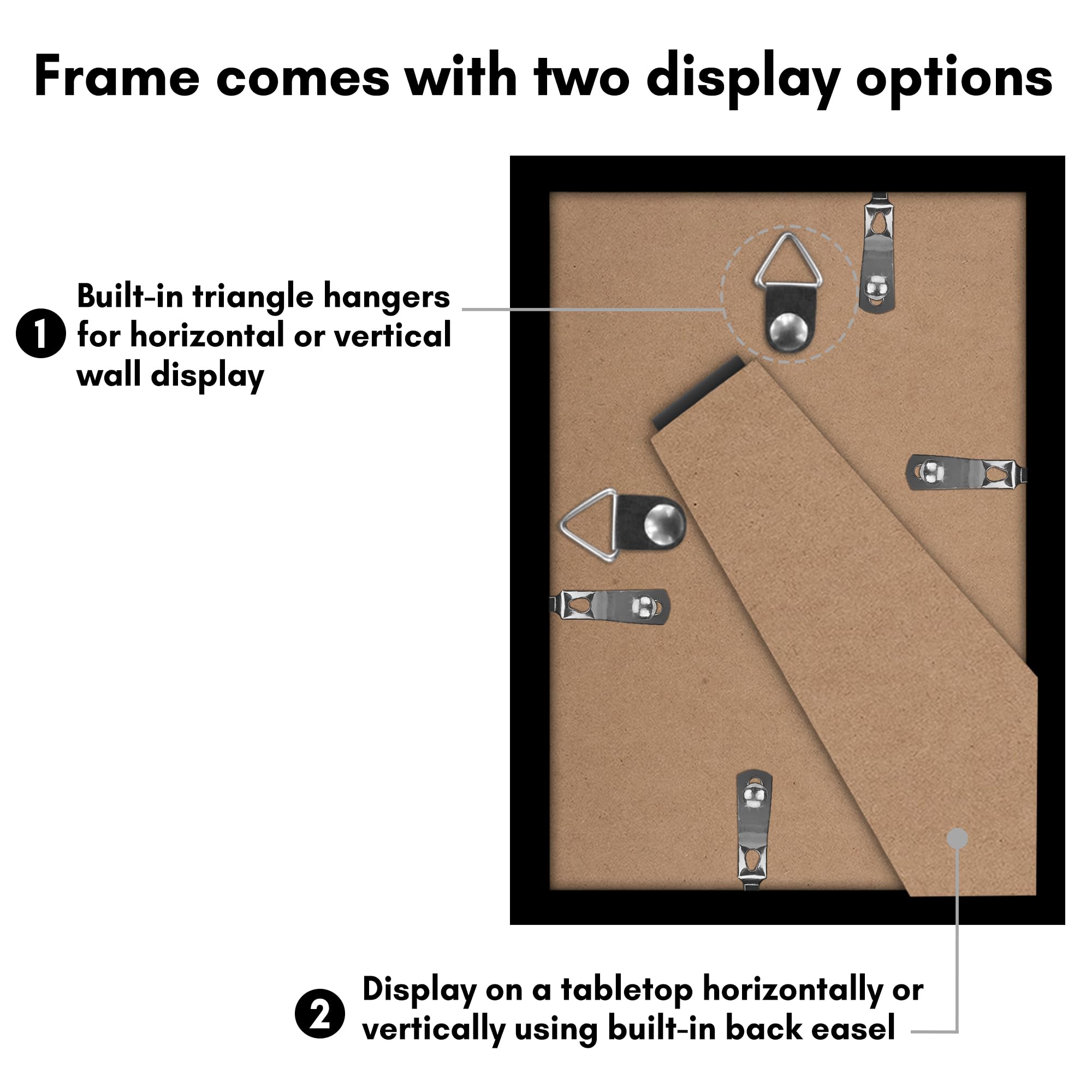 Americanflat 3x5 Picture Frame with Polished Plexiglass - Set of 5 - Galleria Collection - Picture Frames for Tabletop and Wall